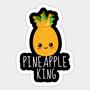 Pineapple King Funny Sticker